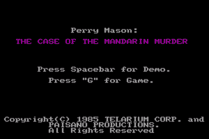 Perry Mason: The Case of the Mandarin Murder