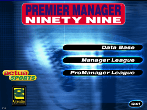 Premier Manager Ninety Nine