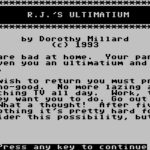 RJ’s Ultimatum