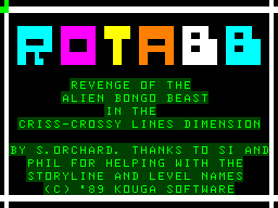 ROTABB: Revenge Of The Alien Bongo Beast in the Criss-Crossy Lines Dimension