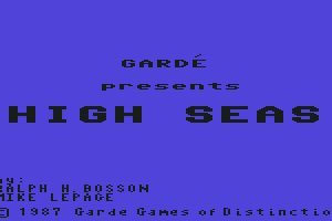 Ralph Bosson’s High Seas