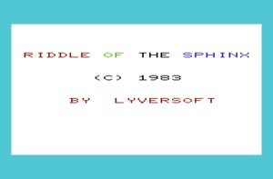 Riddle of the Sphinx